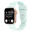 Butterfly Hollow Silicone Watch Band For Apple Watch Ultra 49mm / Series 8&7 45mm / SE 2&6&SE&5&4 44mm / 3&2&1 42mm(Light Cyan) - 1