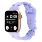 Butterfly Hollow Silicone Watch Band For Apple Watch Ultra 49mm / Series 8&7 45mm / SE 2&6&SE&5&4 44mm / 3&2&1 42mm(Purple) - 1