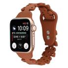 Butterfly Hollow Silicone Watch Band For Apple Watch Ultra 49mm / Series 8&7 45mm / SE 2&6&SE&5&4 44mm / 3&2&1 42mm(Brown) - 1