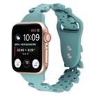 Butterfly Hollow Silicone Watch Band For Apple Watch Series 8&7 41mm / SE 2&6&SE&5&4 40mm / 3&2&1 38mm(Baby Green) - 1