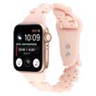 Butterfly Hollow Silicone Watch Band For Apple Watch Series 9&8&7 41mm / SE 3&SE 2&6&SE&5&4 40mm / 3&2&1 38mm(Sand Pink) - 1