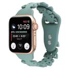 Butterfly Hollow Silicone Watch Band For Apple Watch Series 8&7 41mm / SE 2&6&SE&5&4 40mm / 3&2&1 38mm(Pine Green) - 1