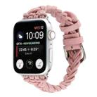 Single Elastic Nylon Braid Watch Band For Apple Watch Ultra 49mm / Series 8&7 45mm / SE 2&6&SE&5&4 44mm / 3&2&1 42mm(Pink) - 1