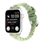 Single Elastic Nylon Braid Watch Band For Apple Watch Ultra 49mm / Series 8&7 45mm / SE 2&6&SE&5&4 44mm / 3&2&1 42mm(Green) - 1