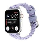 Single Elastic Nylon Braid Watch Band For Apple Watch Ultra 49mm&Watch Ultra 2 49mm / Series 9&8&7 45mm / SE 3&SE 2&6&SE&5&4 44mm / 3&2&1 42mm(Purple) - 1