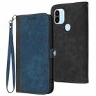 For Xiaomi Redmi A1+ Side Buckle Double Fold Hand Strap Leather Phone Case(Royal Blue) - 1