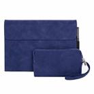 For Microsoft Surface Pro X Sheepskin All-Inclusive Shockproof Protective Case with Power Bag(Blue) - 1