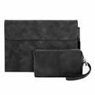 For Microsoft Surface Pro X Sheepskin All-Inclusive Shockproof Protective Case with Power Bag(Black) - 1