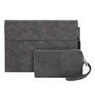 For Microsoft Surface Pro 8 Sheepskin All-Inclusive Shockproof Protective Case with Power Bag(Grey) - 1