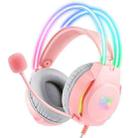 X26 USB+3.5mm RGB Wired Gaming Headset(Pink) - 1