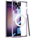 For Samsung Galaxy S23 Ultra 5G GKK Magsafe Full Coverage TPU Phantom Phone Case without Pen(Purple) - 1
