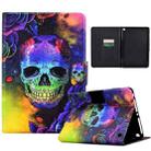 For Amazon Kindle Fire HD 8 2022 / 2020 Coloured Drawing Smart Leather Tablet Case(Skull) - 1
