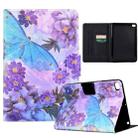 For iPad Air / Air 2 / 9.7 2018 / 9.7 2017 Coloured Drawing Smart Leather Tablet Case(Peony Butterfly) - 1
