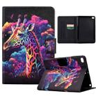 For iPad Air / Air 2 / 9.7 2018 / 9.7 2017 Coloured Drawing Smart Leather Tablet Case(Giraffe) - 1
