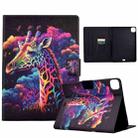 For iPad Pro 11 2020/2018 / Air 2020 Coloured Drawing Smart Leather Tablet Case(Giraffe) - 1