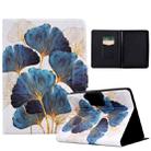 For Amazon Kindle 11th 2022 Coloured Drawing Smart Leather Tablet Case(Leaf) - 1