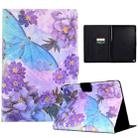 For Amazon Kindle Fire HD10 2021 Coloured Drawing Smart Leather Tablet Case(Peony Butterfly) - 1