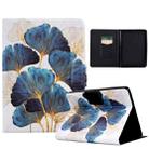 For Amazon Kindle Paperwhite 4/3/2/1 Coloured Drawing Smart Leather Tablet Case(Leaf) - 1
