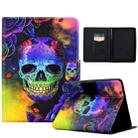 For Amazon Kindle Paperwhite 4/3/2/1 Coloured Drawing Smart Leather Tablet Case(Skull) - 1