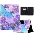 For Amazon Kindle Paperwhite 5 Coloured Drawing Smart Leather Tablet Case(Peony Butterfly) - 1