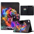 For iPad mini 5/4/3/2/1 Coloured Drawing Smart Leather Tablet Case(Tiger) - 1