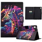 For Lenovo Tab M10 HD 2nd Gen Coloured Drawing Smart Leather Tablet Case(Giraffe) - 1