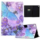 For Samsung Galaxy Tab A7 10.4 2020 T500 Coloured Drawing Smart Leather Tablet Case(Peony Butterfly) - 1