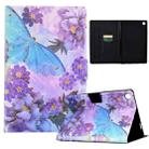 For Samsung Galaxy Tab A 10.1 T510 Coloured Drawing Leather Tablet Case(Peony Butterfly) - 1