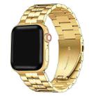 5-bead Stainless Steel Watch Band For Apple Watch Ultra 49mm / Series 8&7 45mm / SE 2&6&SE&5&4 44mm / 3&2&1 42mm(Gold) - 1