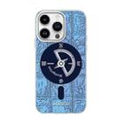 For iPhone 14 Pro Navigation Series Matte Texture TPU + PC Magnetic Phone Case(Blue) - 1