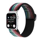 For Apple Watch Ultra 49mm / Series 8&7 45mm / SE 2&6&SE&5&4 44mm / 3&2&1 42mm Buckle Elastic Nylon Watch Band(Blue Purple) - 1