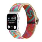 For Apple Watch Ultra 49mm / Series 8&7 45mm / SE 2&6&SE&5&4 44mm / 3&2&1 42mm Buckle Elastic Nylon Watch Band(Red Blue) - 1