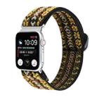 For Apple Watch Series 9&8&7 41mm / SE 3&SE 2&6&SE&5&4 40mm / 3&2&1 38mm Buckle Elastic Nylon Watch Band(Light Yellow) - 1