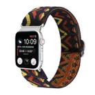 For Apple Watch Series 9&8&7 41mm / SE 3&SE 2&6&SE&5&4 40mm / 3&2&1 38mm Buckle Elastic Nylon Watch Band(Brown) - 1