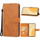 For Meizu 20 Leather Phone Case(Brown) - 1