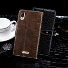 For Wiko Y80 idewei Crocodile Texture Horizontal Flip Leather Case with Holder & Card Slots & Wallet(Dark Brown) - 3