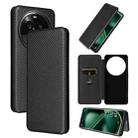 For OPPO Find X6 Carbon Fiber Texture Flip Leather Phone Case(Black) - 1