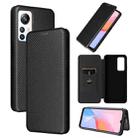 For Blackview A85 Carbon Fiber Texture Flip Leather Phone Case(Black) - 1