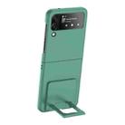 For Samsung Galaxy Z Flip3 5G Skin-feel Shockproof Full Coverage Phone Case with Holder(Green) - 1