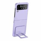 For Samsung Galaxy Z Flip3 5G Skin-feel Shockproof Full Coverage Phone Case with Holder(Purple) - 1