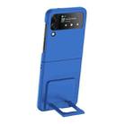 For Samsung Galaxy Z Flip3 5G Skin-feel Shockproof Full Coverage Phone Case with Holder(Navy Blue) - 1
