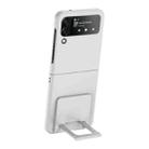 For Samsung Galaxy Z Flip4 5G Skin-feel Shockproof Full Coverage Phone Case with Holder(White) - 1