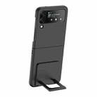 For Samsung Galaxy Z Flip4 5G Skin-feel Shockproof Full Coverage Phone Case with Holder(Black) - 1