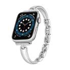 Bracelet Chain Metal Watch Band For Apple Watch Series 9&8&7 41mm / SE 3&SE 2&6&SE&5&4 40mm / 3&2&1 38mm(Silver) - 1