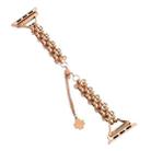 Dual-row Chain Metal Watch Band For Apple Watch Series 8&7 41mm / SE 2&6&SE&5&4 40mm / 3&2&1 38mm(Rose Gold) - 1