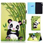 For Huawei MatePad SE Sewing Thread Horizontal Painted Tablet Leather Case(Panda) - 1