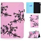 For Huawei MatePad SE Sewing Thread Horizontal Painted Tablet Leather Case(Plum Blossom) - 1