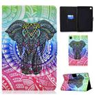 For Huawei MatePad SE Colored Drawing Horizontal Flip Tablet Leather Case(Elephant) - 1