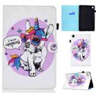 For Huawei MatePad SE Sewing Thread Horizontal Painted Tablet Leather Case(Unicorn Dog) - 1