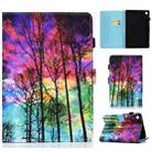 For Huawei MatePad SE Sewing Thread Horizontal Painted Tablet Leather Case(Forest) - 1